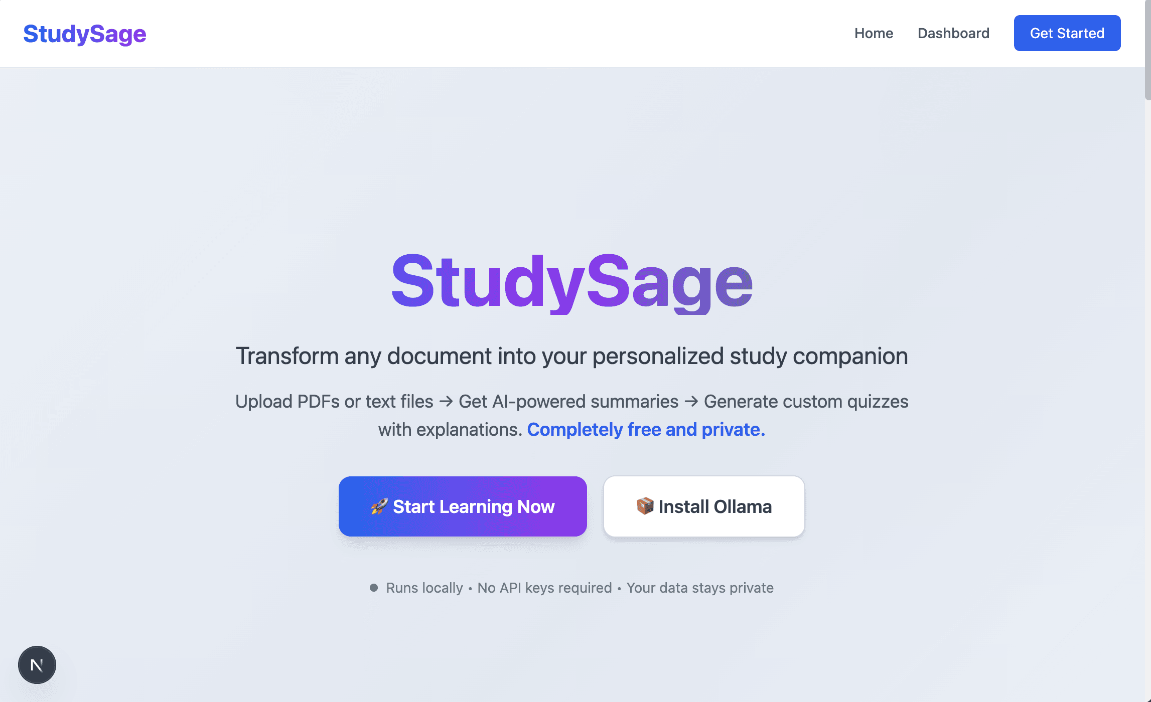 StudySage screenshot